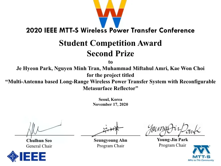 2020 Wireless Power Transfer Conference